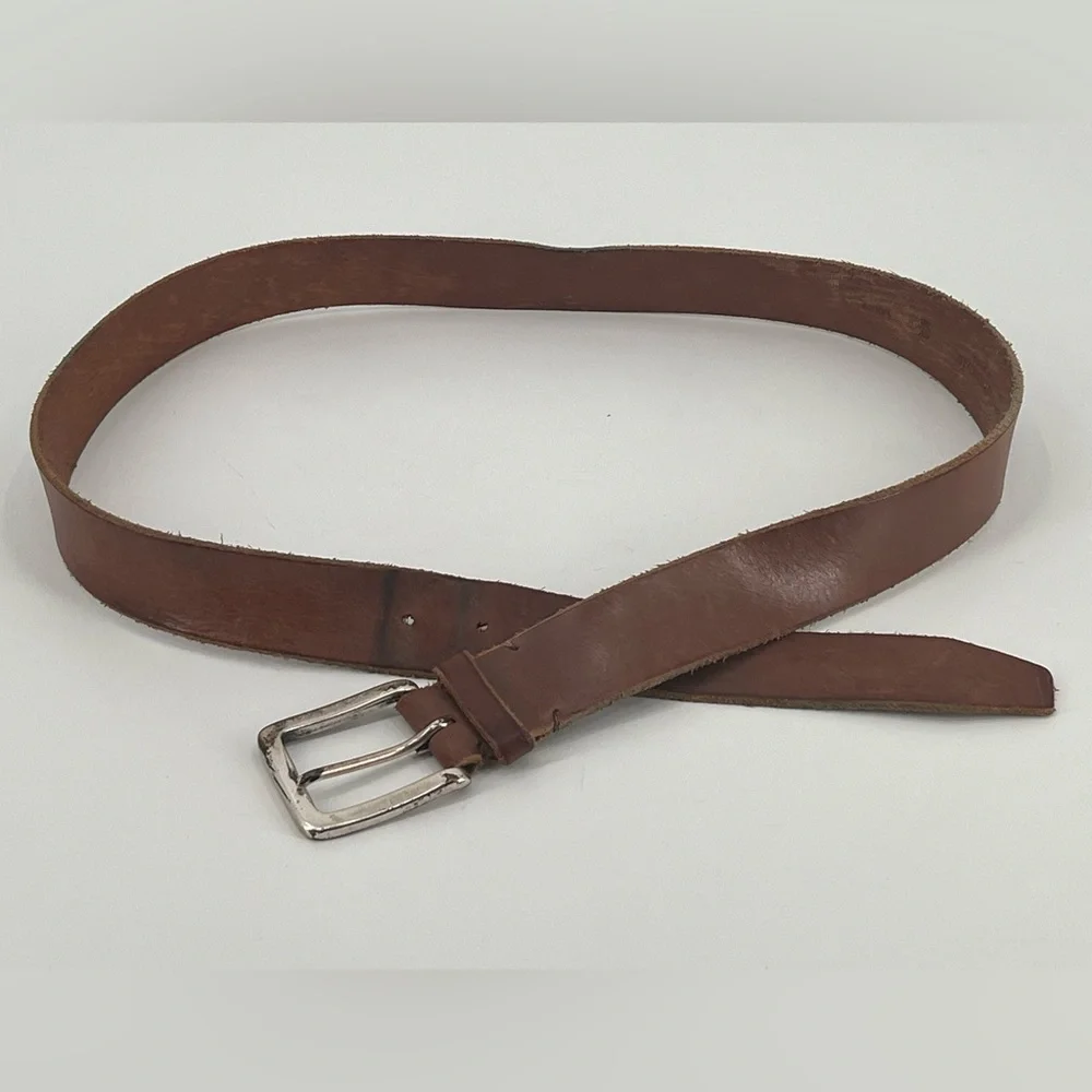 Allen Edmonds Brown Tan Leather Belt‎ Worn In 40/42